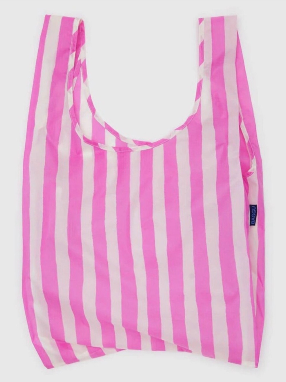BAGGU NEW Pink and White Striped Standard Bag